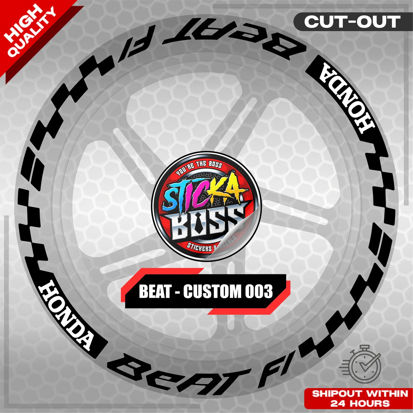 BEAT MAG STICKER SET ( 2 MAGS ) - CUSTOM 003 | VINYL WATERPROOF CUT-OUT DECALS