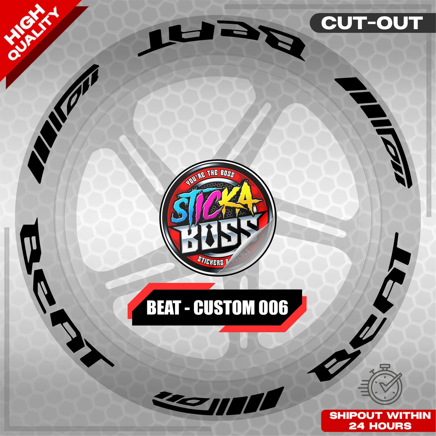 BEAT MAG STICKER SET ( 2 MAGS ) - CUSTOM 006 | VINYL WATERPROOF CUT-OUT DECALS