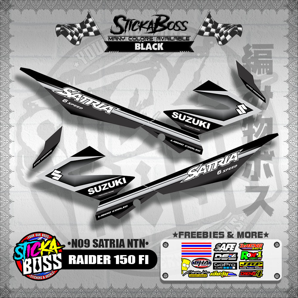 RAIDER 150 FI DECALS ( N09 SATRIA NTN )【WITH FREEBIES】