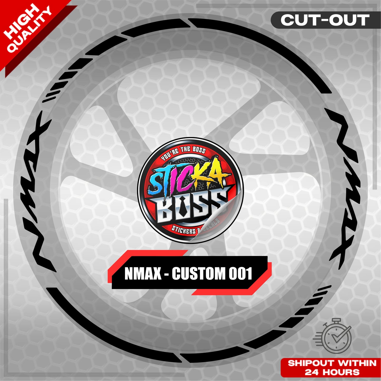NMAX 155 MAG STICKER SET ( 2 MAGS ) - CUSTOM 003 | VINYL WATERPROOF CUT-OUT DECALS
