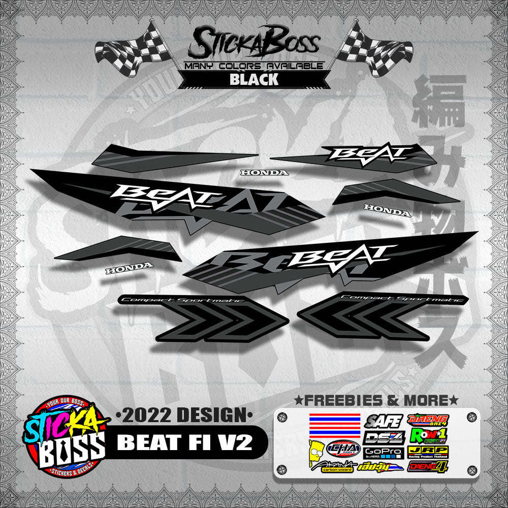 Beat V2 Malaysian Decals ( 2022 Design )【WITH FREEBIES】 Malaysia Concept