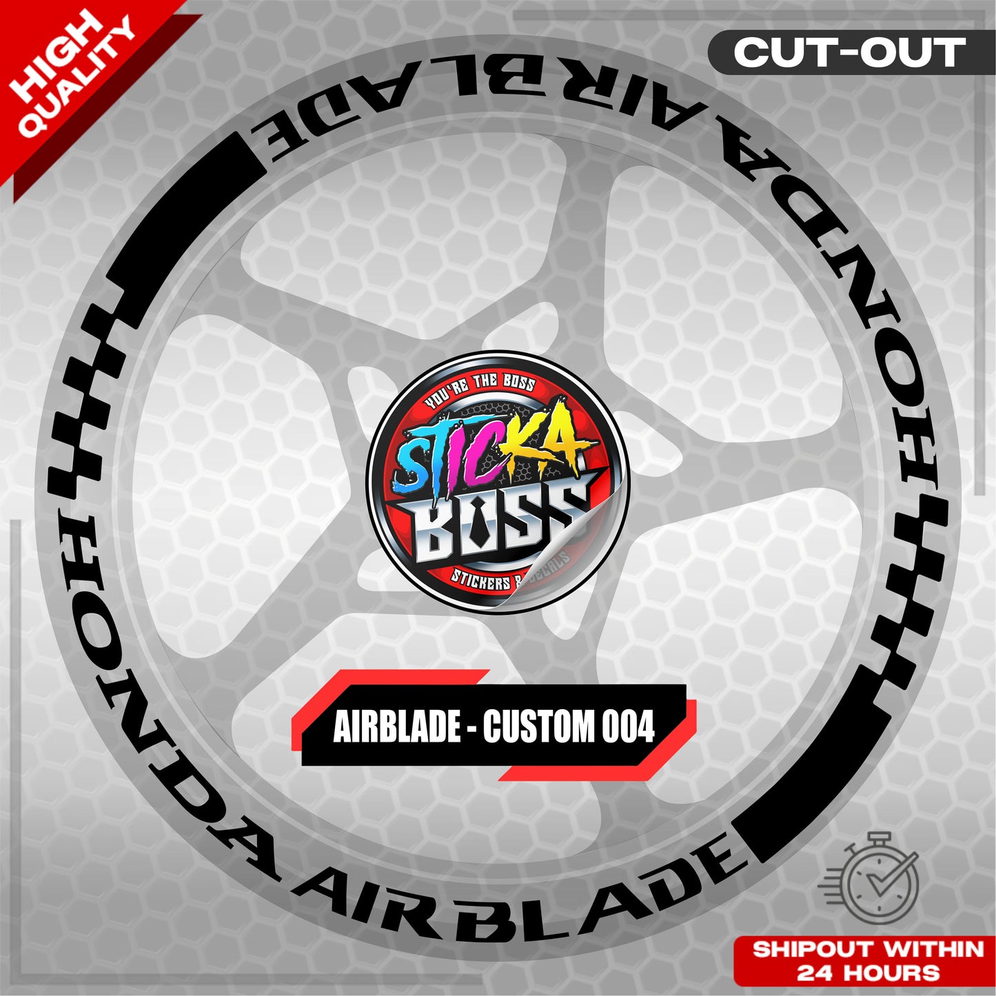 AIRBLADE 150 / 160 MAG STICKER SET ( 2 MAGS ) - CUSTOM 004 | VINYL WATERPROOF CUT-OUT DECALS