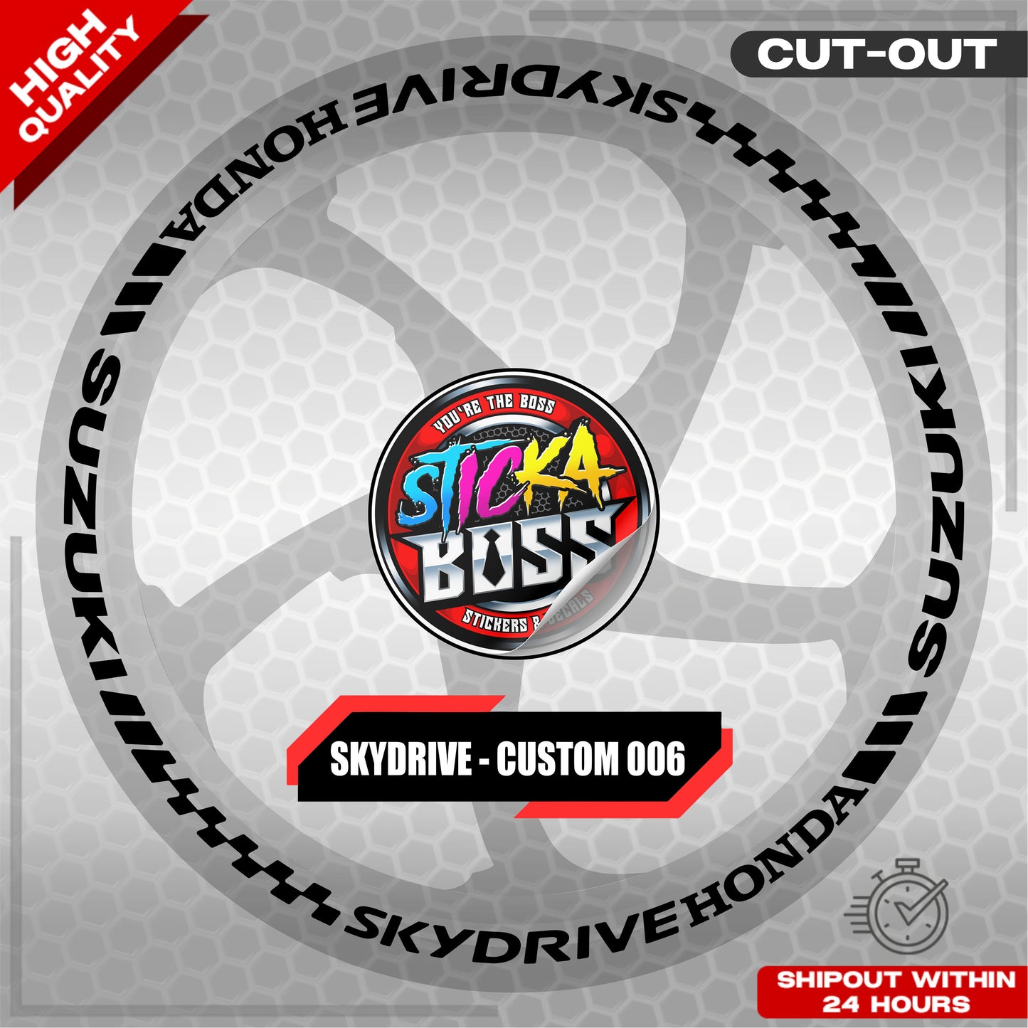 SKYDRIVE MAG STICKER SET ( 2 MAGS ) - CUSTOM 006 | VINYL WATERPROOF CUT-OUT DECALS