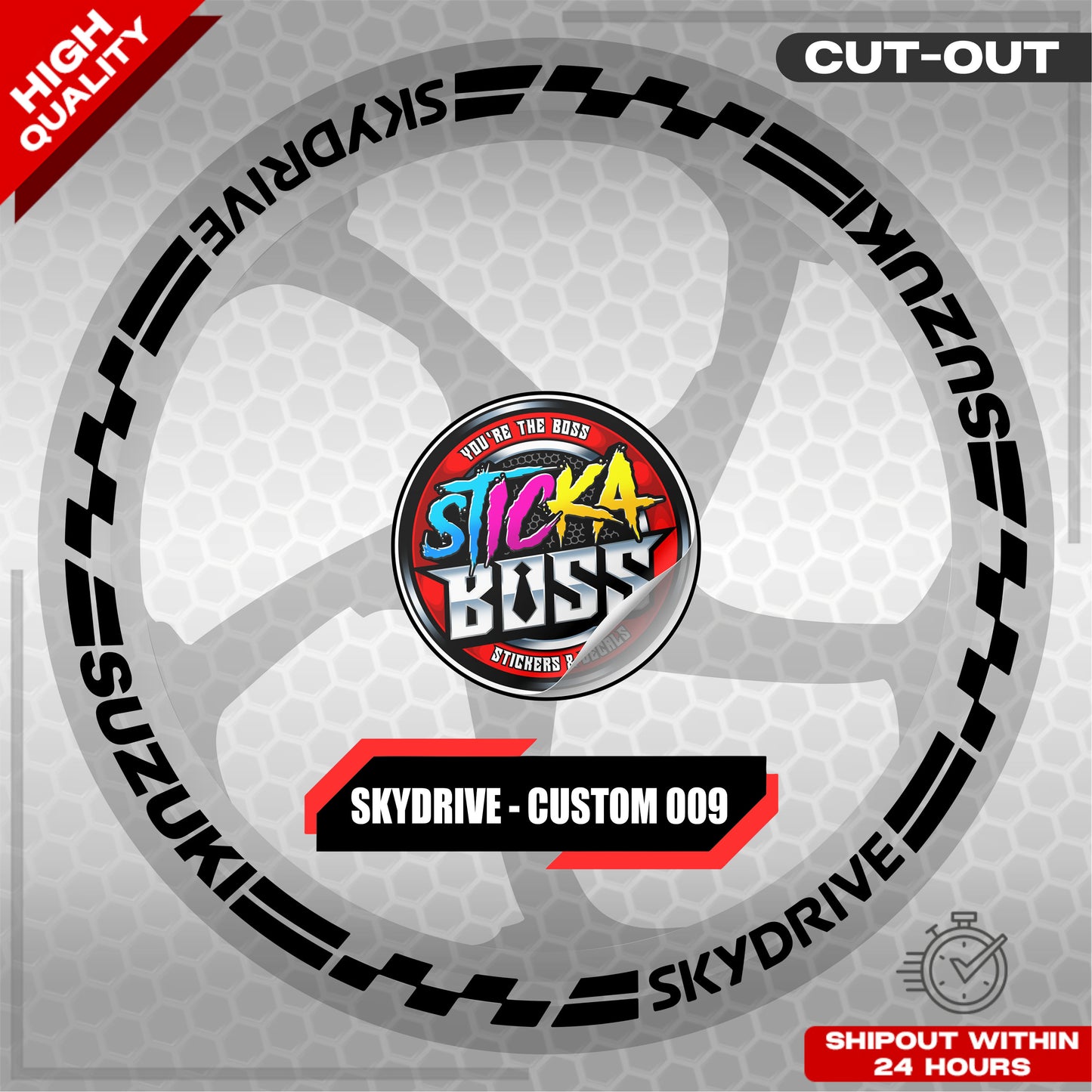 SKYDRIVE MAG STICKER SET ( 2 MAGS ) - CUSTOM 009 | VINYL WATERPROOF CUT-OUT DECALS