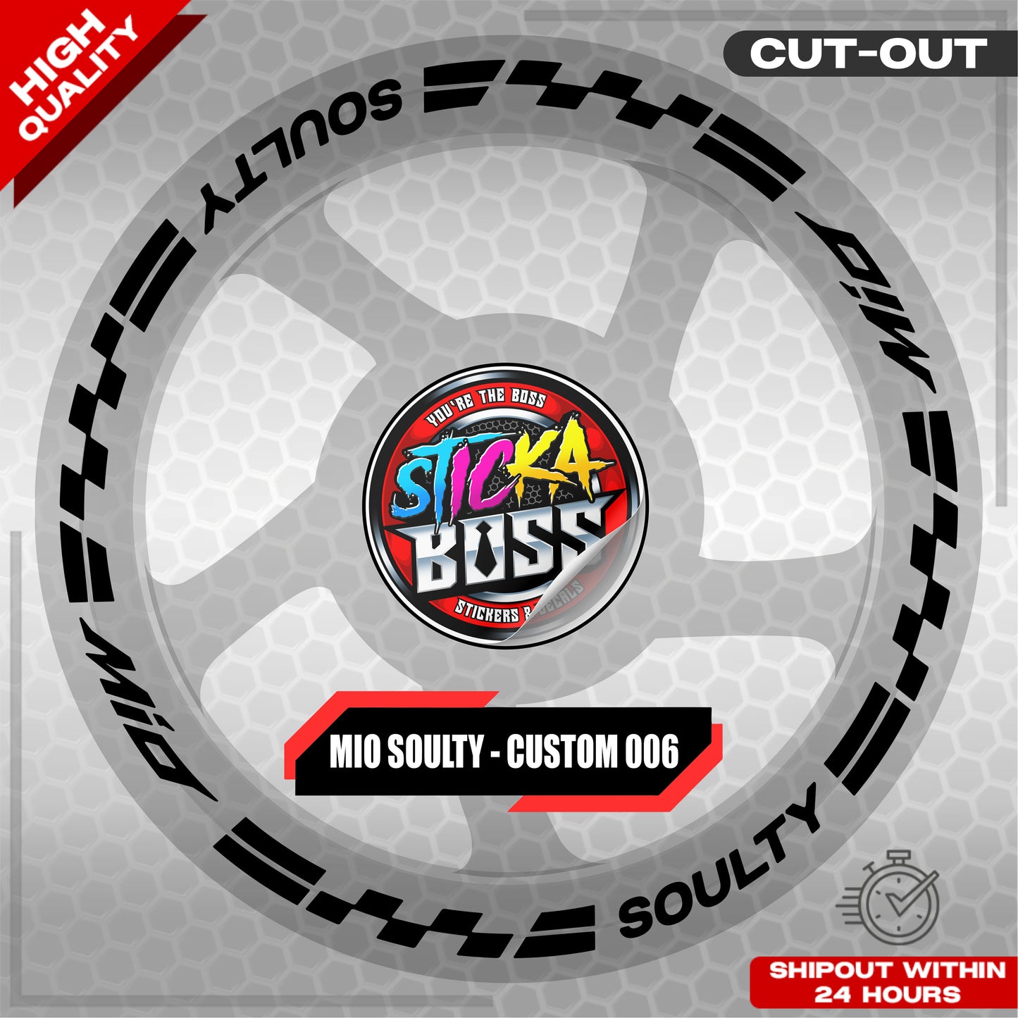 MIO SOULTY MAG STICKER SET ( 2 MAGS ) - CUSTOM 006 | VINYL WATERPROOF CUT-OUT DECALS