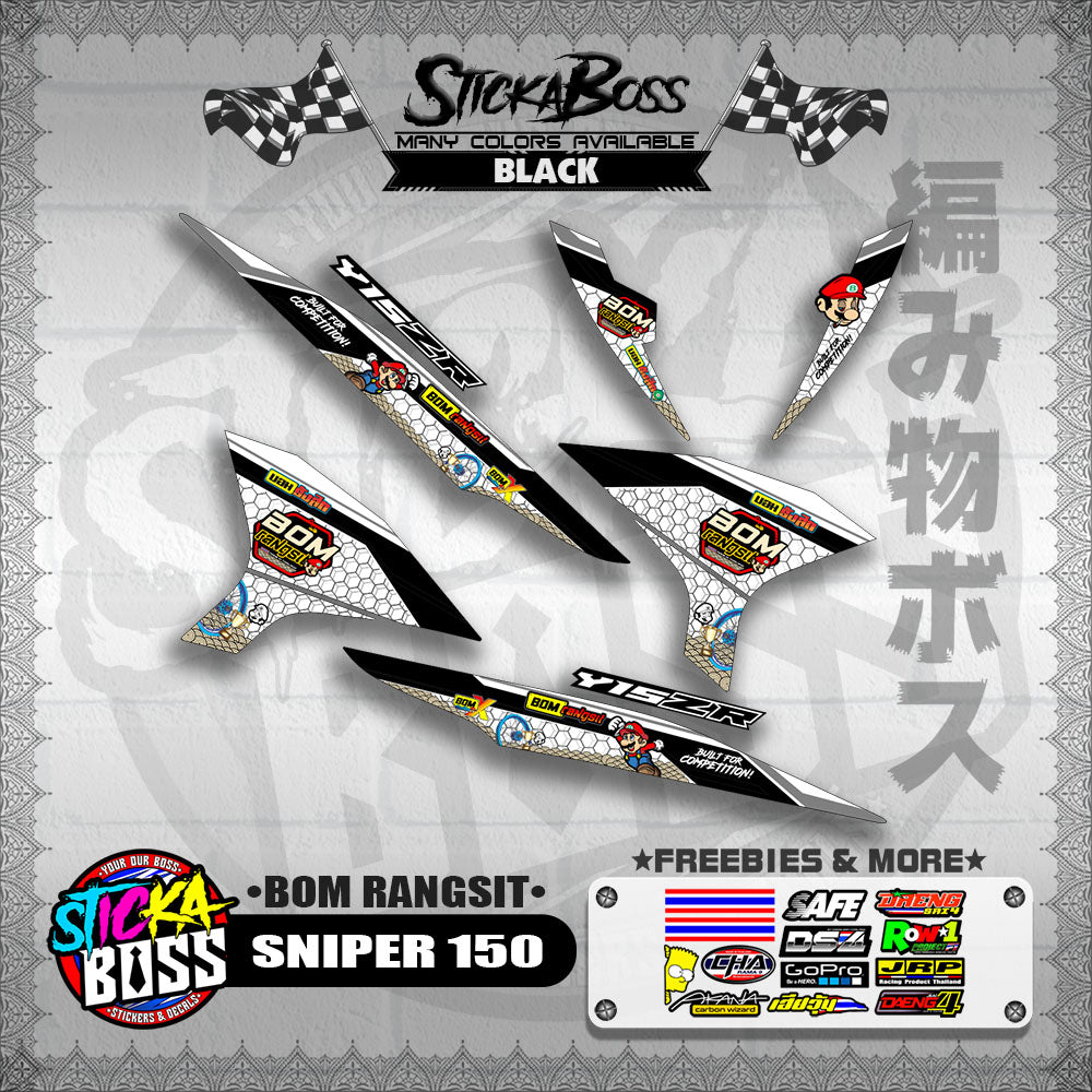 SNIPER 150 INDO DECALS ( BOM RANGSIT )【WITH FREEBIES】