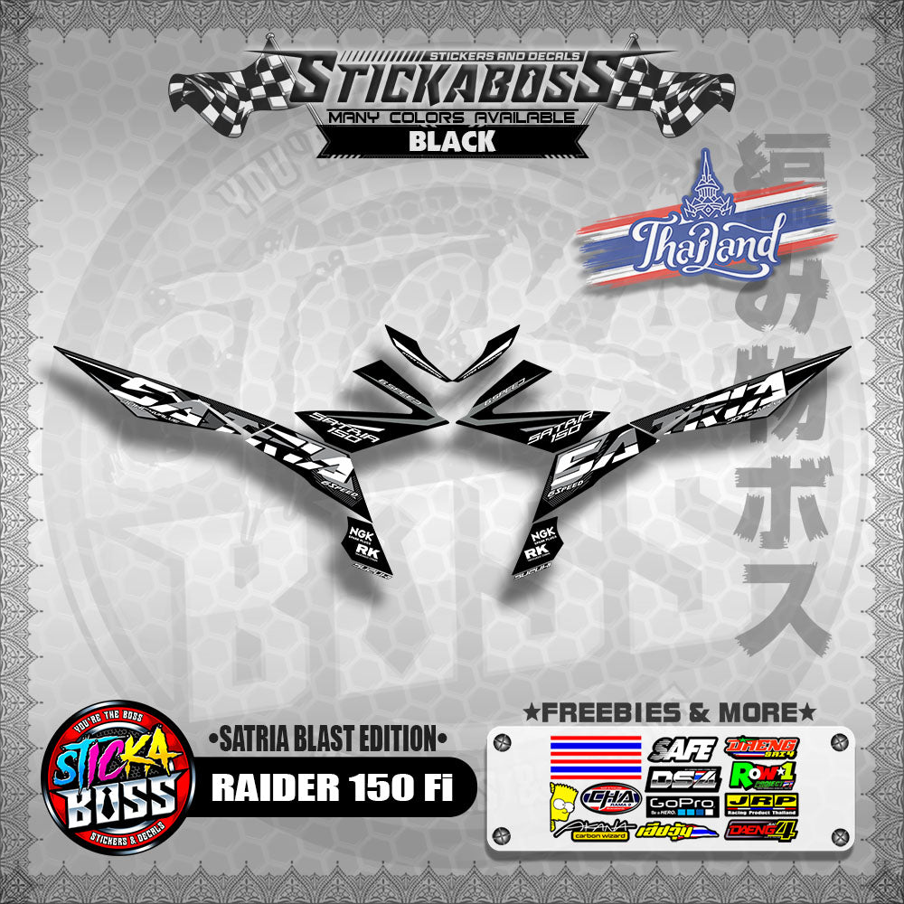 SUZUKI RAIDER 150 Fi Thai Decals ( Satria Blast Edition )【WITH FREEBIES】Thailand Concept