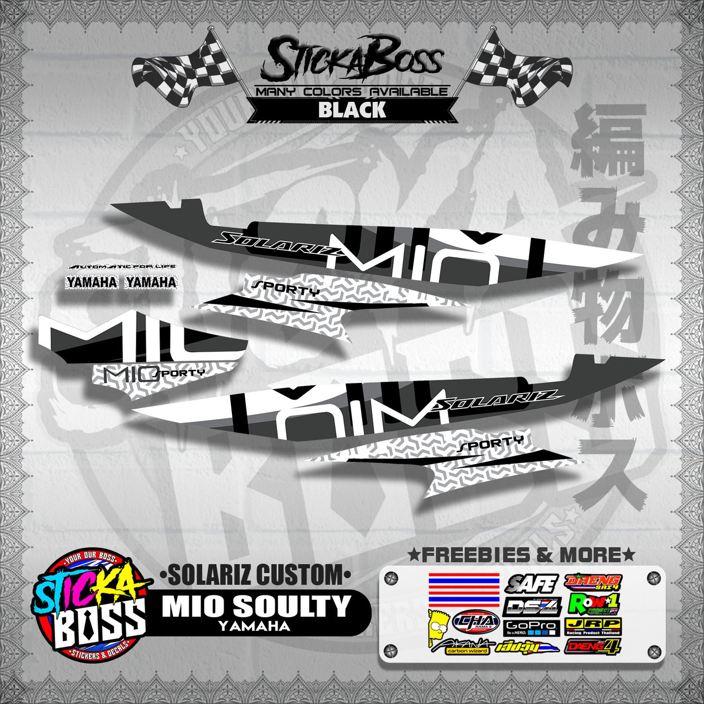 MIO SOULTY DECALS ( SOLARIZ CUSTOM )【WITH FREEBIES】