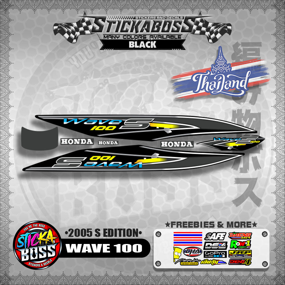 WAVE 100 THAILAND DECALS ( 2005 S EDITION )【WITH FREEBIES】