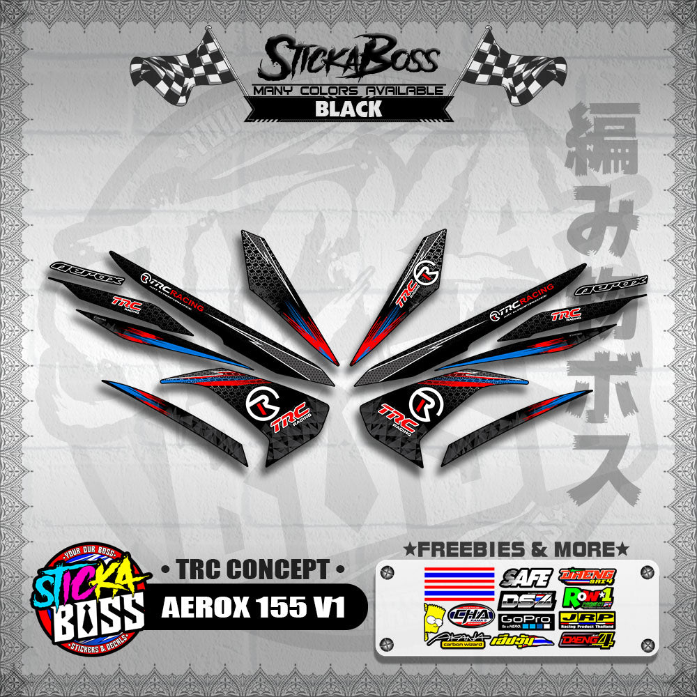AEROX 155 V1 DECALS ( TRC CONCEPT )【WITH FREEBIES】