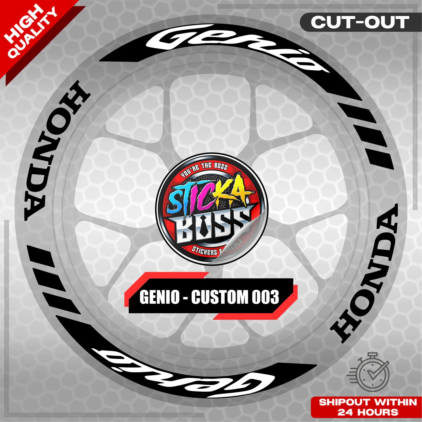 GENIO MAG STICKER SET ( 2 MAGS ) - CUSTOM 003 | VINYL WATERPROOF CUT-OUT DECALS