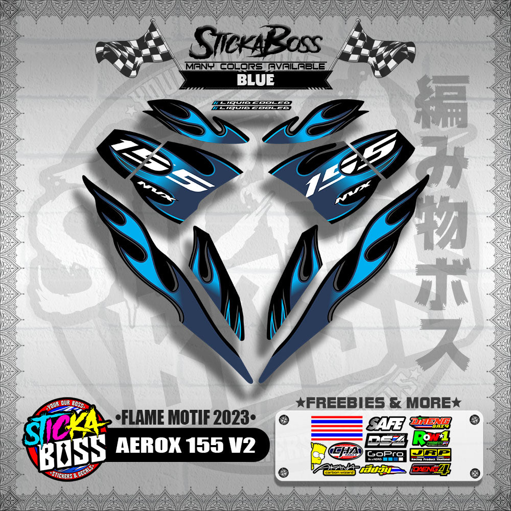 AEROX 155 V2 ( FLAME MOTIF 2023 )【WITH FREEBIES】