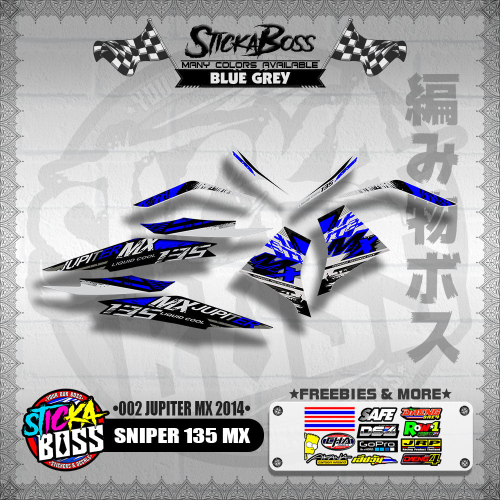 SNIPER 135 MX DECALS ( 002 JUPITER MX 2014 )【WITH FREEBIES】