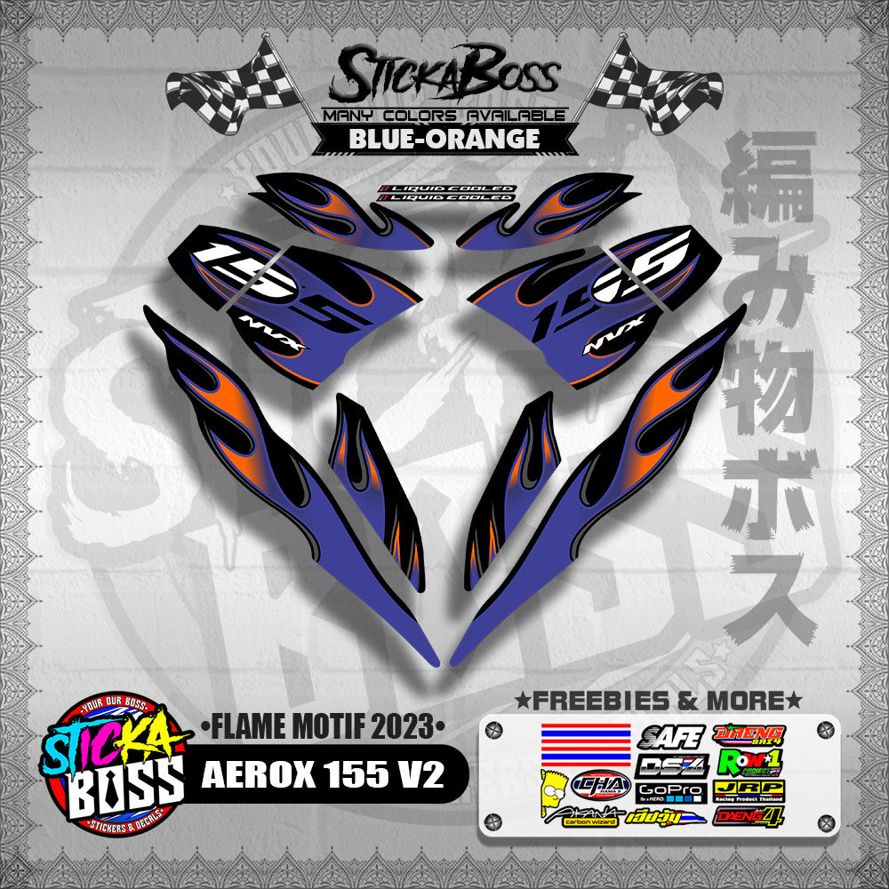 AEROX 155 V2 ( FLAME MOTIF 2023 )【WITH FREEBIES】