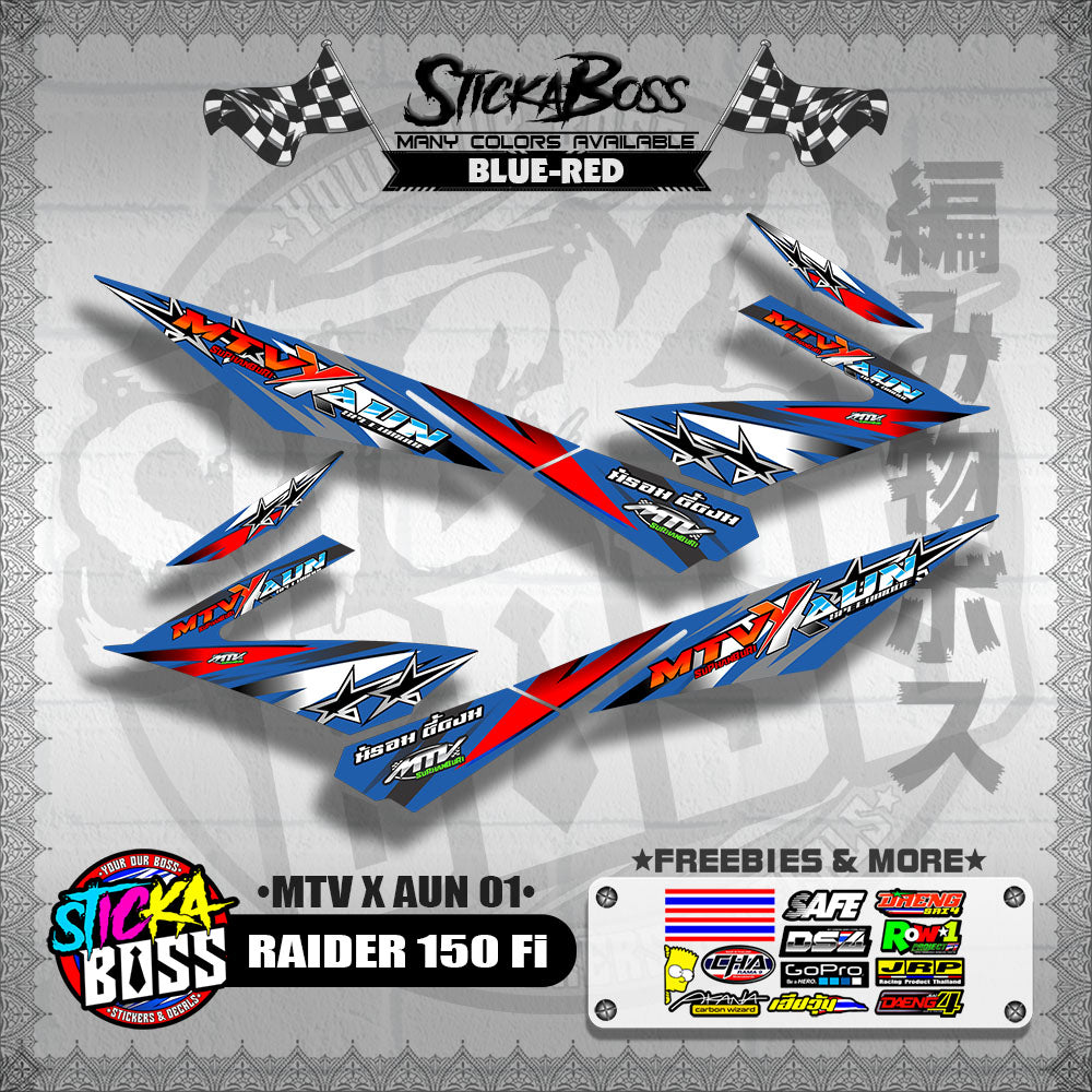 RAIDER 150 Fi DECALS ( MTV X AUN 01 )【WITH FREEBIES】