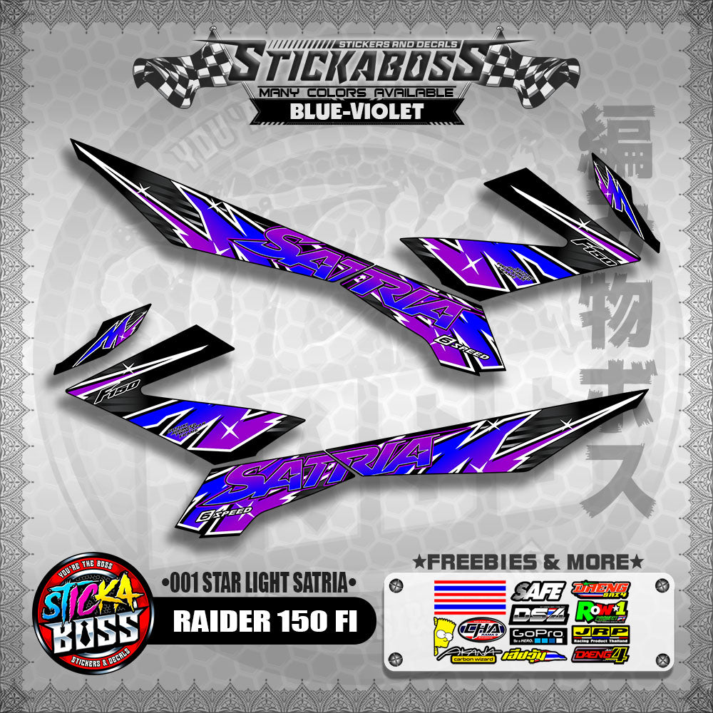 RAIDER 150 FI STICKER DECALS ( 001 START LIGHT SATRIA )【WITH FREEBIES】