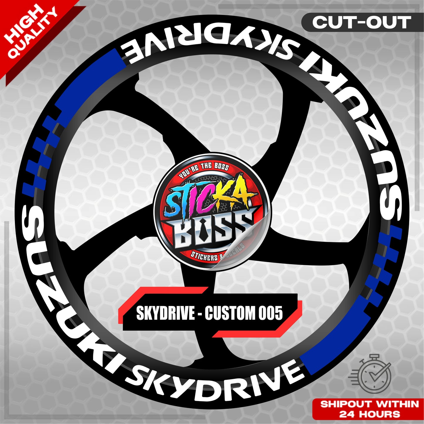 SKYDRIVE MAG STICKER SET ( 2 MAGS ) - CUSTOM 005 | VINYL WATERPROOF CUT-OUT DECALS