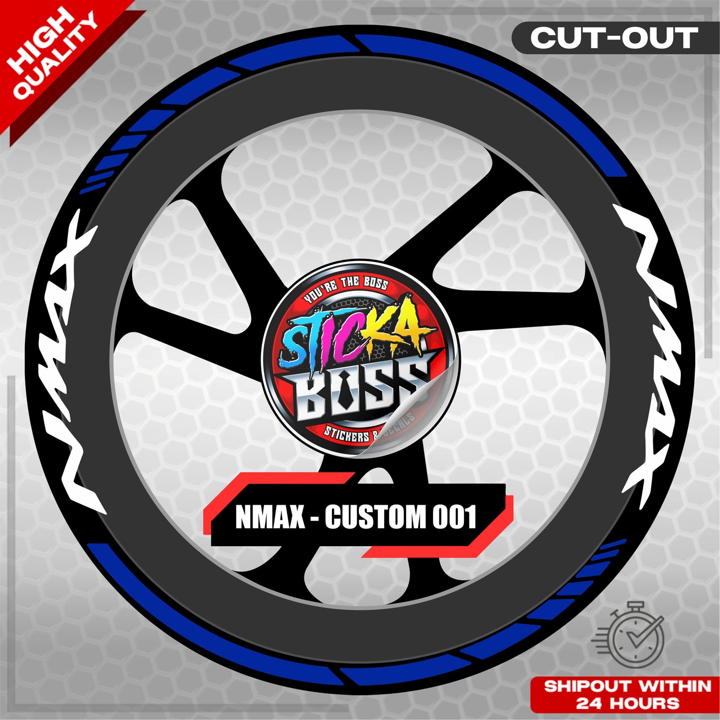NMAX 155 MAG STICKER SET ( 2 MAGS ) - CUSTOM 003 | VINYL WATERPROOF CUT-OUT DECALS