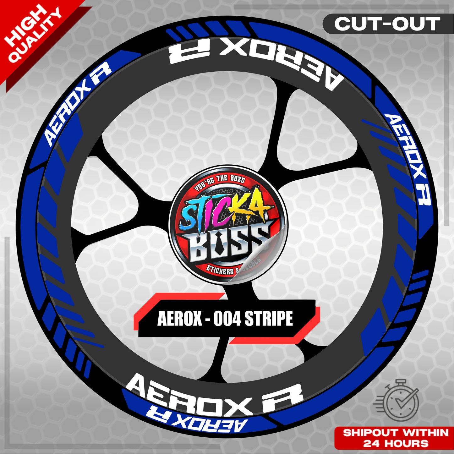AEROX MAG STICKER SET ( 2 MAGS ) - 004 STRIPE | VINYL WATERPROOF CUT-OUT DECALS