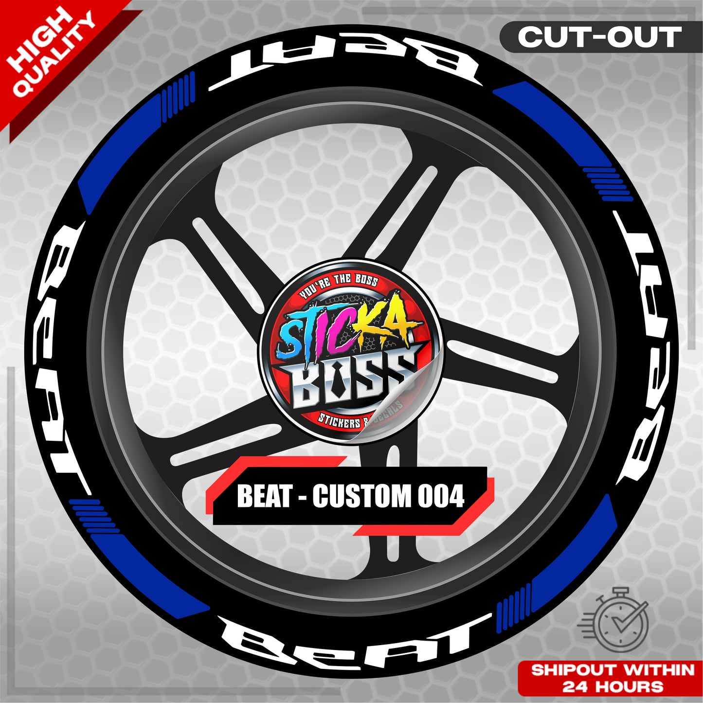 BEAT MAG STICKER SET ( 2 MAGS ) - CUSTOM 004 | VINYL WATERPROOF CUT-OUT DECALS