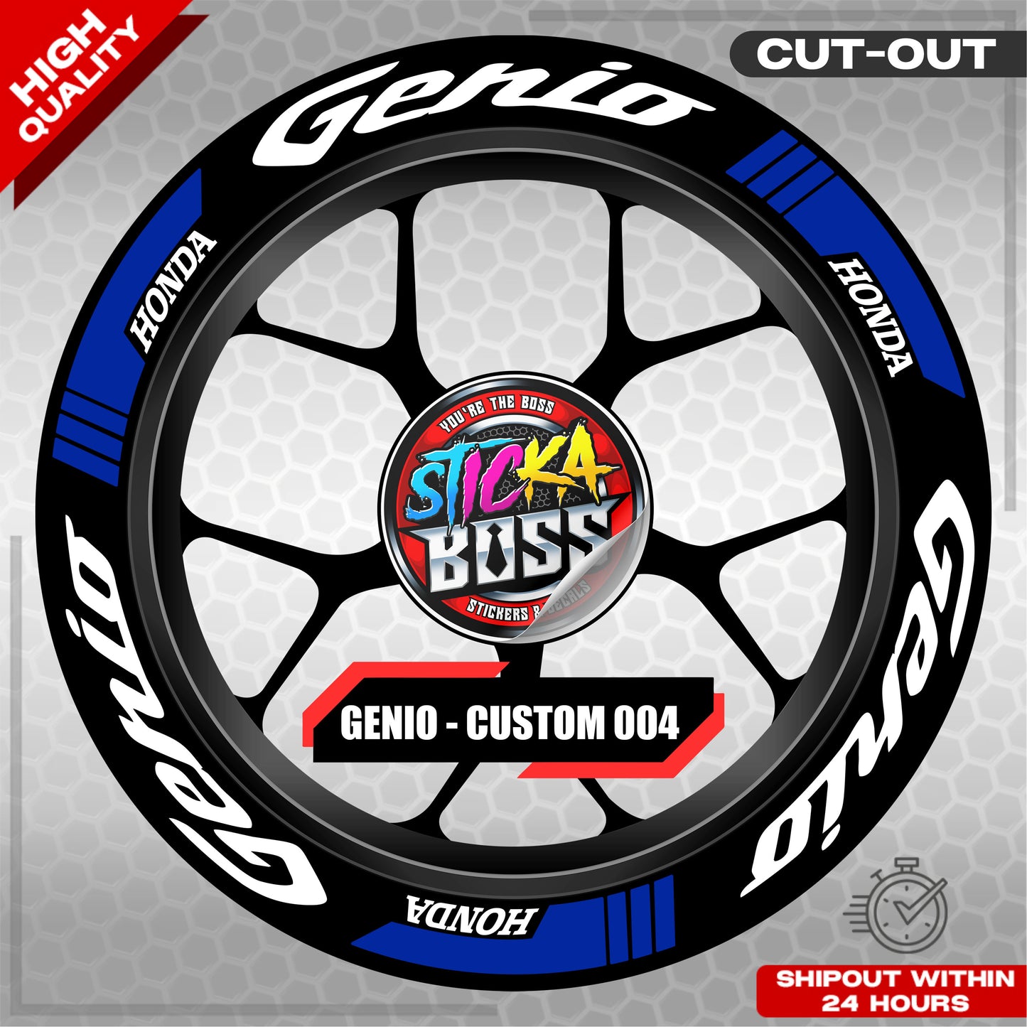 GENIO MAG STICKER SET ( 2 MAGS ) - CUSTOM 004 | VINYL WATERPROOF CUT-OUT DECALS