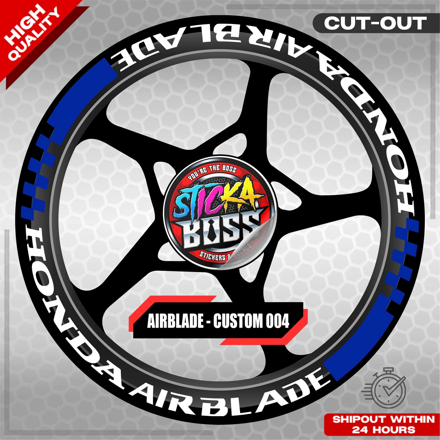 AIRBLADE 150 / 160 MAG STICKER SET ( 2 MAGS ) - CUSTOM 004 | VINYL WATERPROOF CUT-OUT DECALS