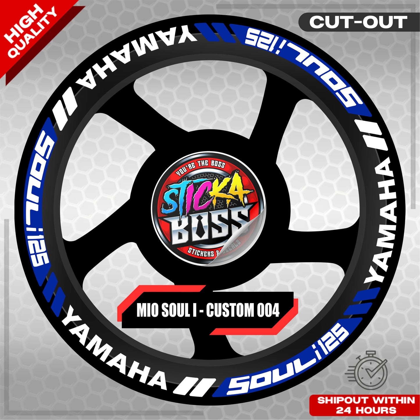 MIO SOUL I MAG STICKER SET ( 2 MAGS ) - CUSTOM 004 | VINYL WATERPROOF CUT-OUT DECALS