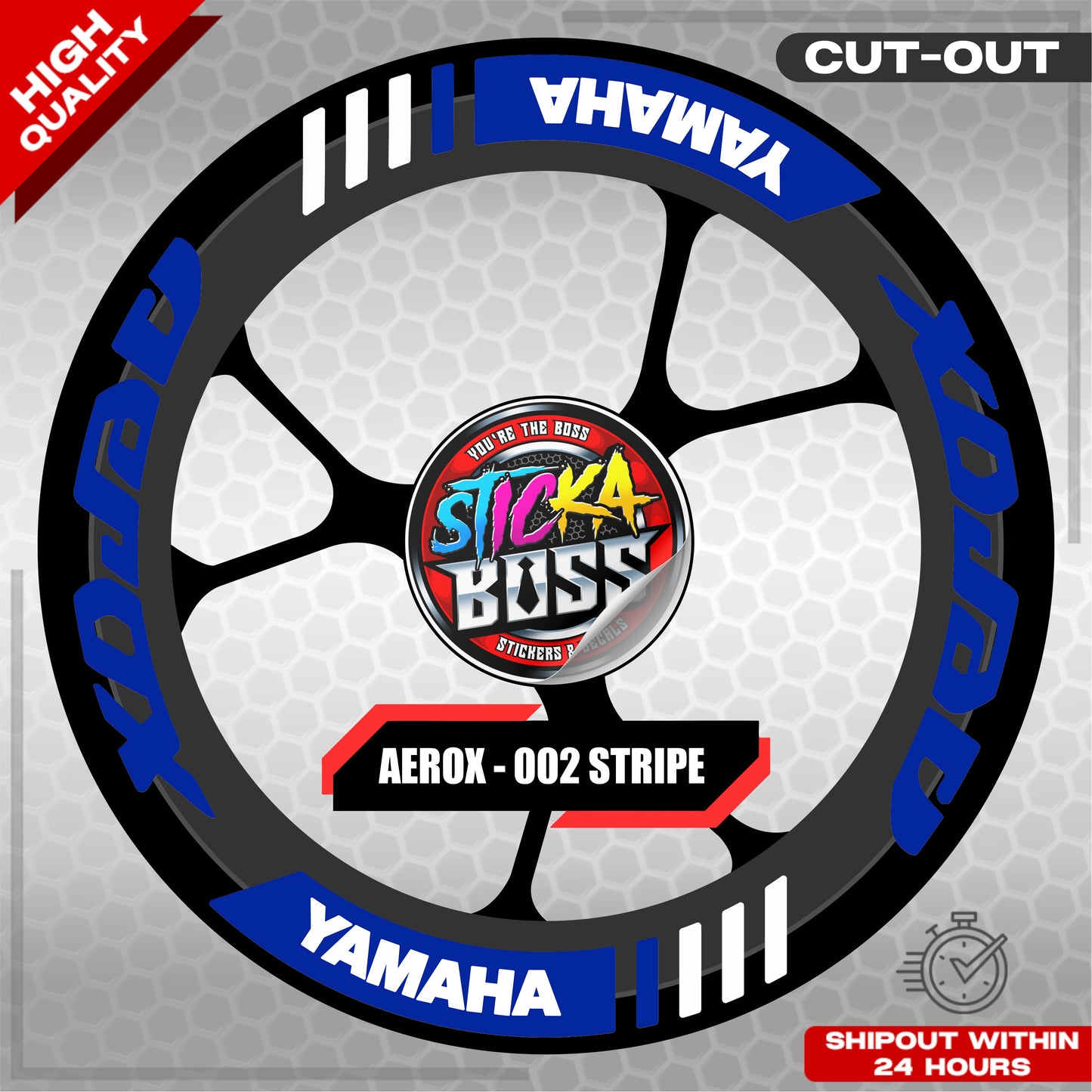 AEROX MAG STICKER SET ( 2 MAGS ) - 002 STRIPE | VINYL WATERPROOF CUT-OUT DECALS