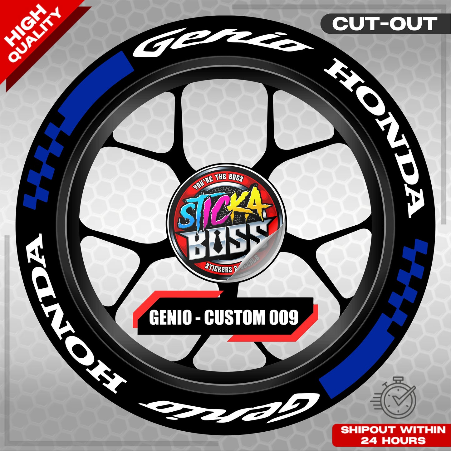 GENIO MAG STICKER SET ( 2 MAGS ) - CUSTOM 009 | VINYL WATERPROOF CUT-OUT DECALS