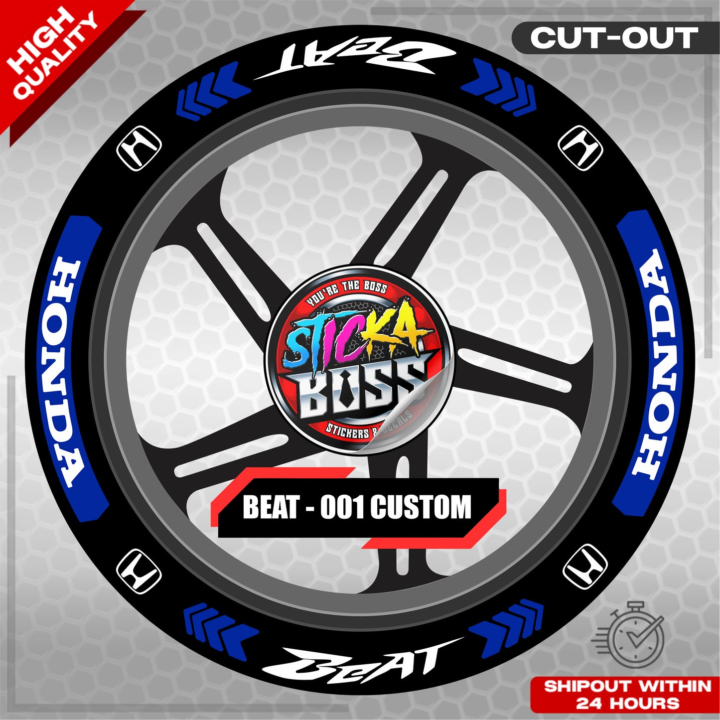 BEAT MAG STICKER SET ( 2 MAGS ) - 001 CUSTOM | VINYL WATERPROOF CUT-OUT DECALS