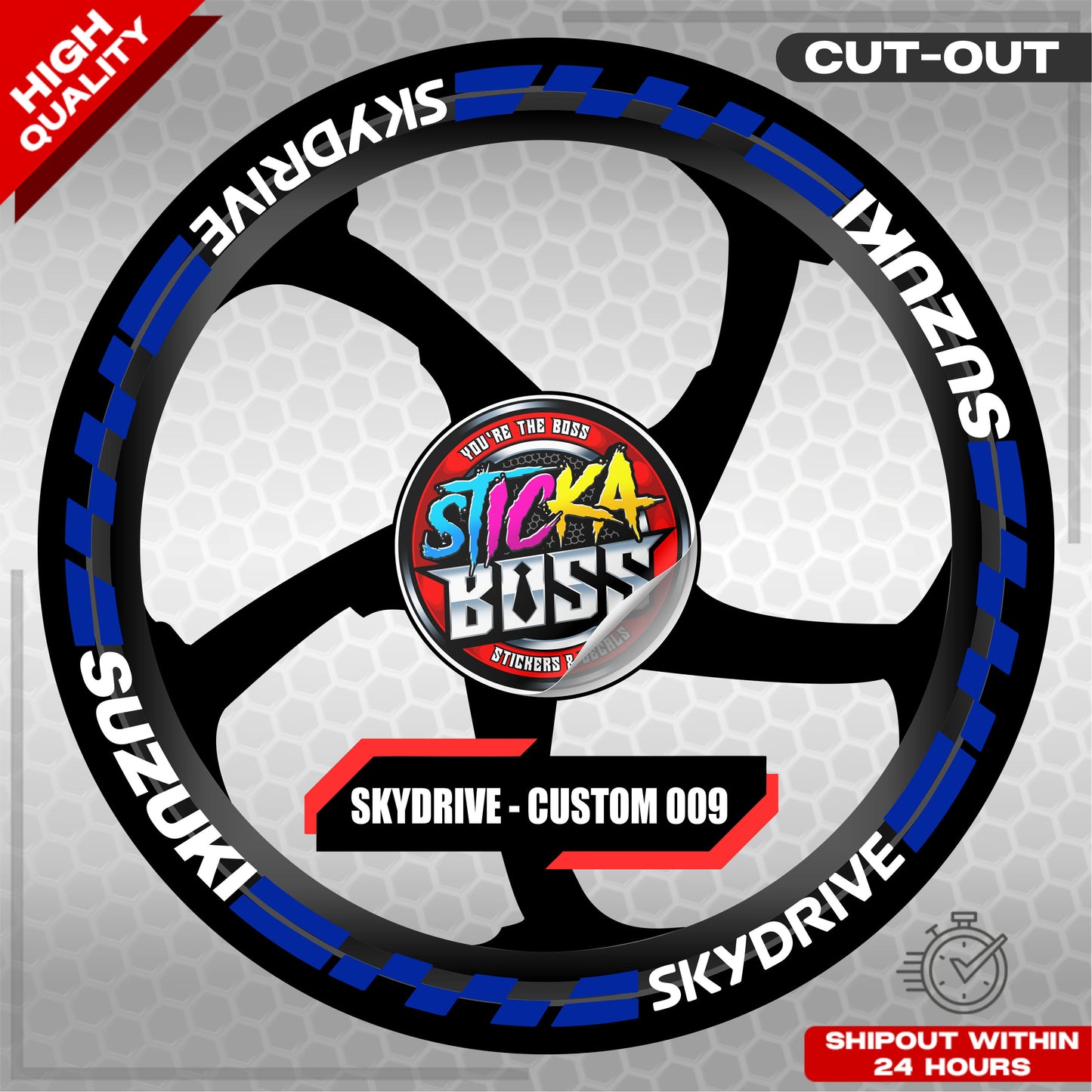 SKYDRIVE MAG STICKER SET ( 2 MAGS ) - CUSTOM 009 | VINYL WATERPROOF CUT-OUT DECALS