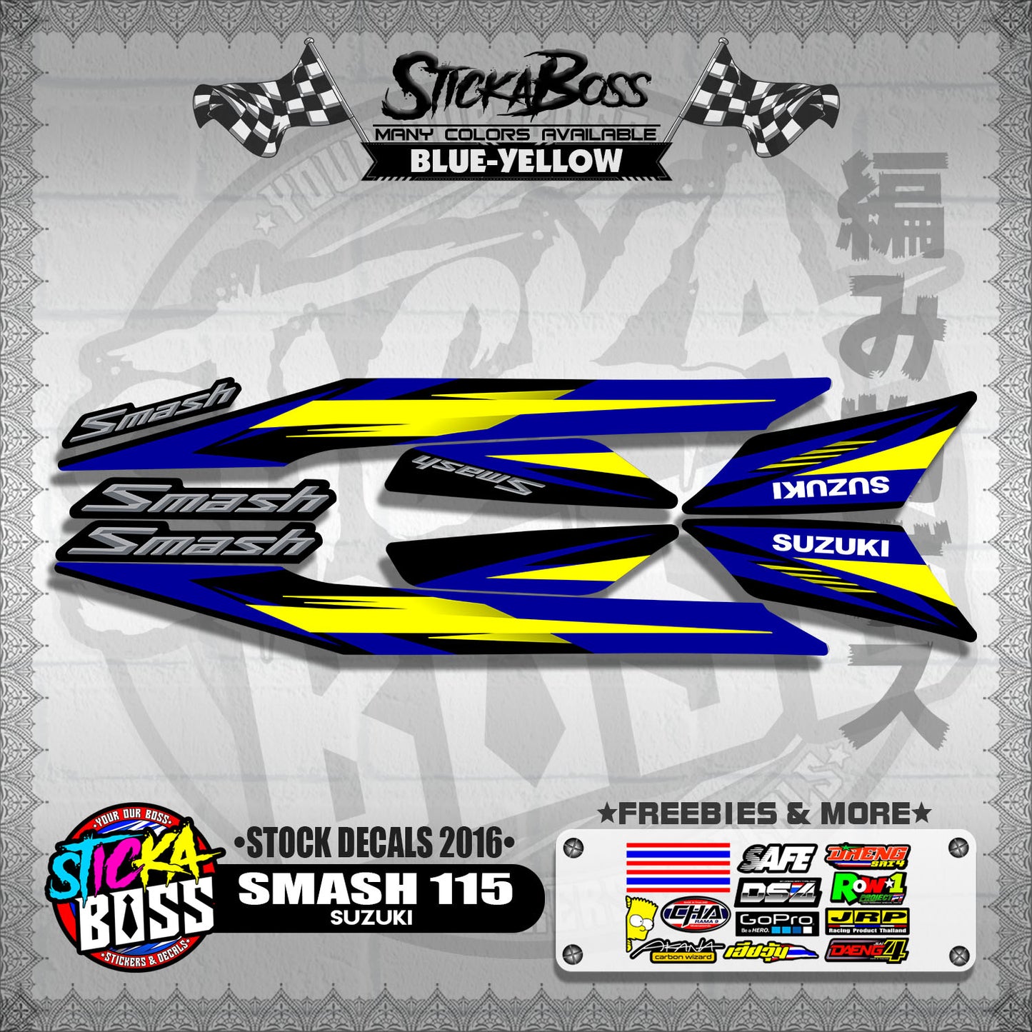 SMASH 115 ( STOCK DECALS 2016 )【WITH FREEBIES】