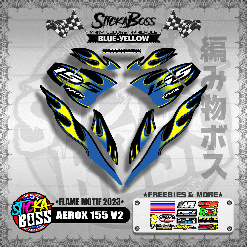 AEROX 155 V2 ( FLAME MOTIF 2023 )【WITH FREEBIES】