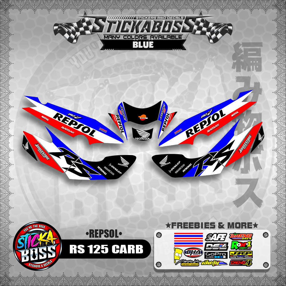 RS 125 CARB STICKER DECALS ( REPSOL )【WITH FREEBIES】