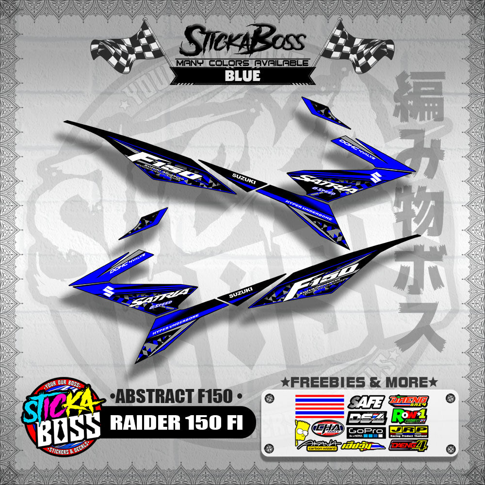 RAIDER 150 FI DECALS ( ABSTRACT F150 )【WITH FREEBIES】