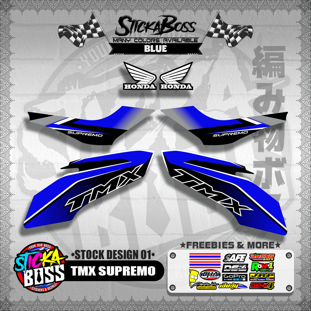TMX SUPREMO DECALS ( STOCK DESIGN 01 ) 【WITH FREEBIES】