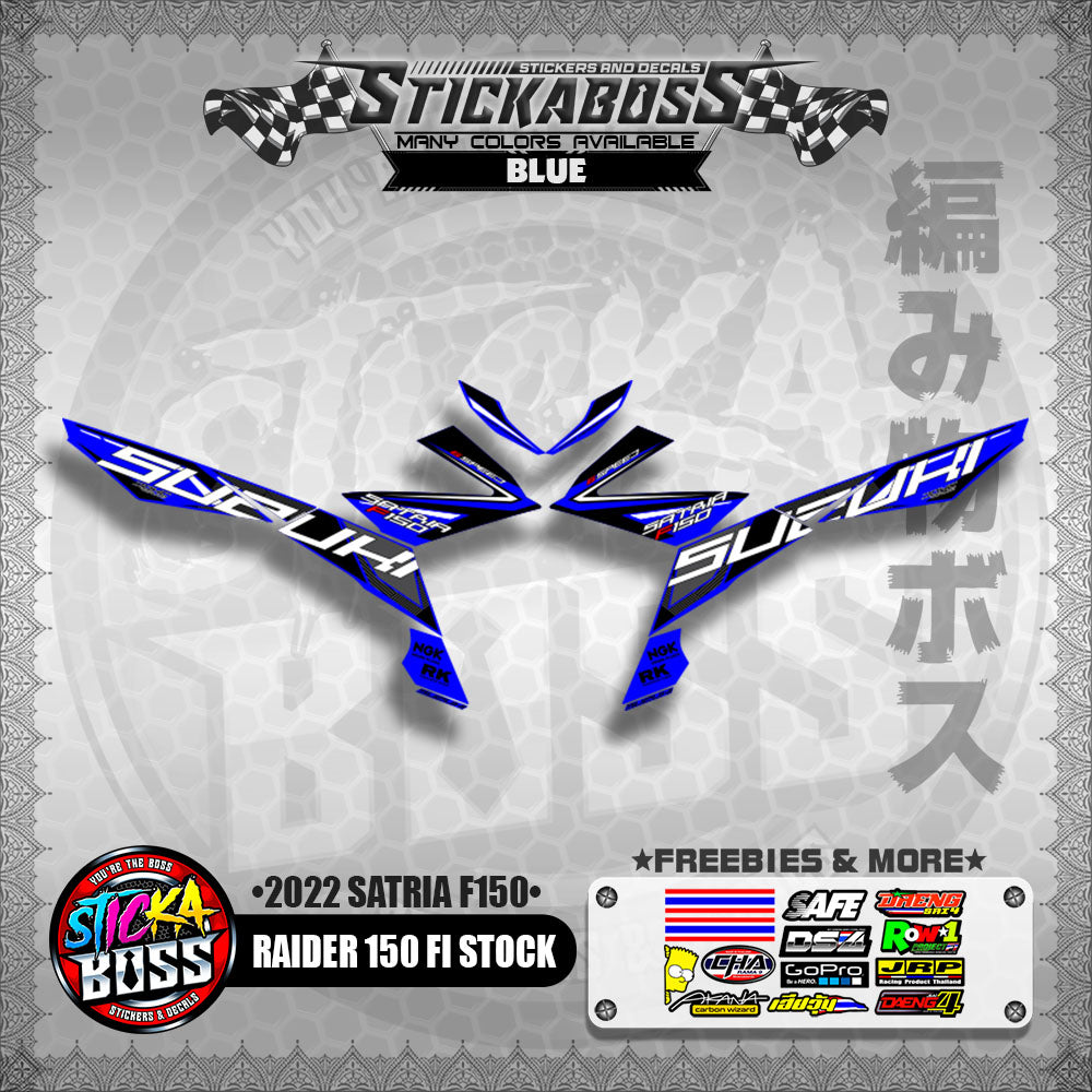 SUZUKI RAIDER 150 FI STOCK DECALS ( 2022 SATRIA F150 )【WITH FREEBIES】