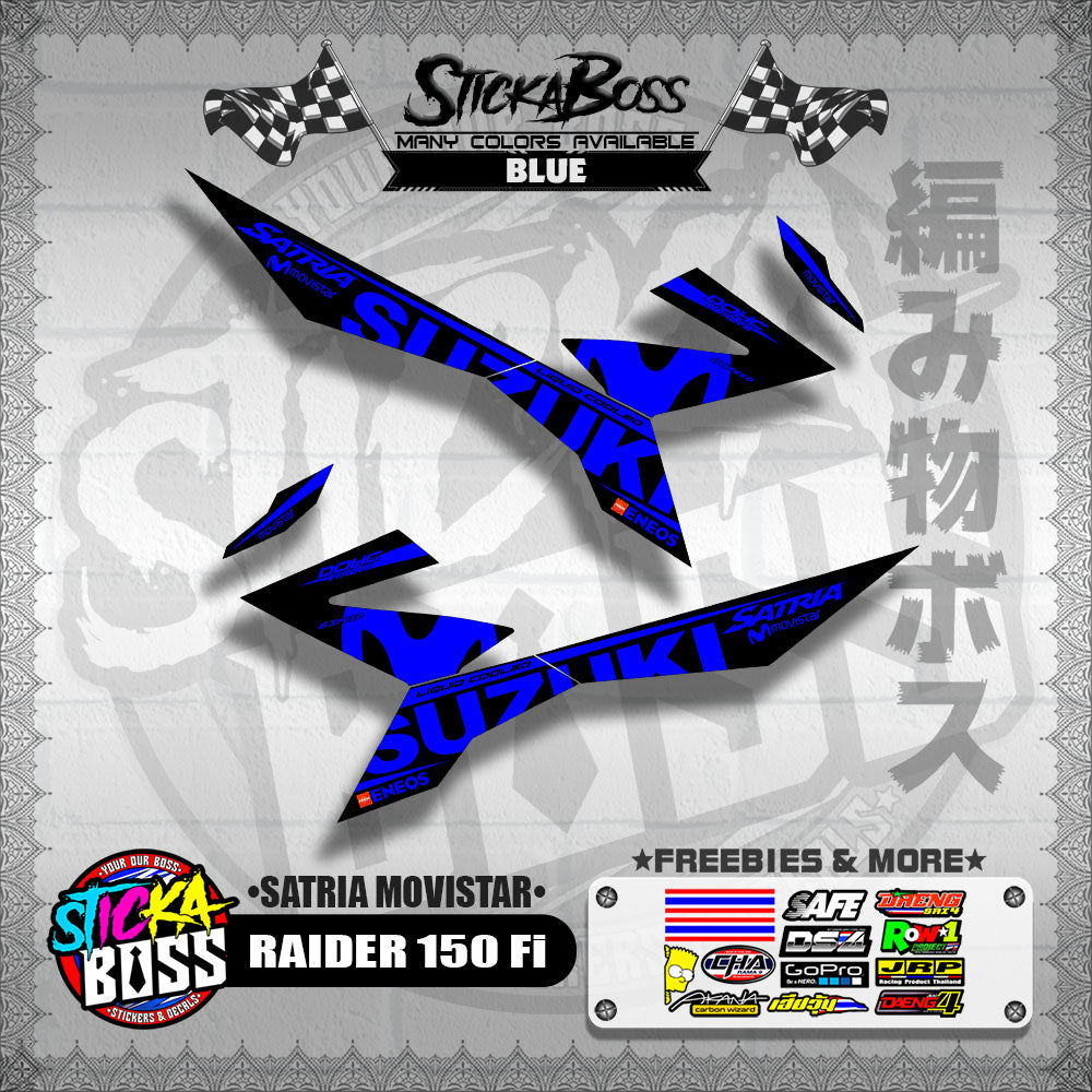 RAIDER 150 Fi DECALS ( SATRIA MOVISTAR )【WITH FREEBIES】
