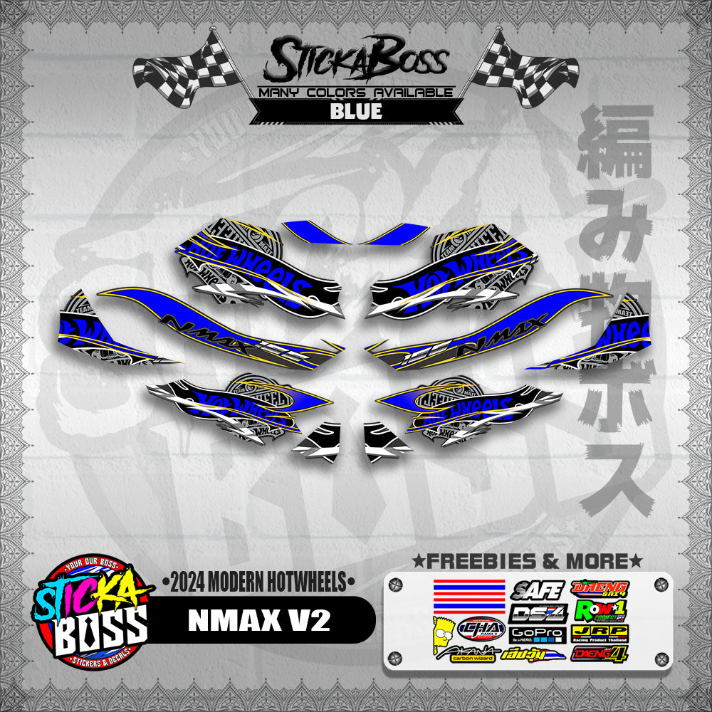 NMAX V2 DECALS ( 2024 MODERN HOTWHEELS )【WITH FREEBIES】