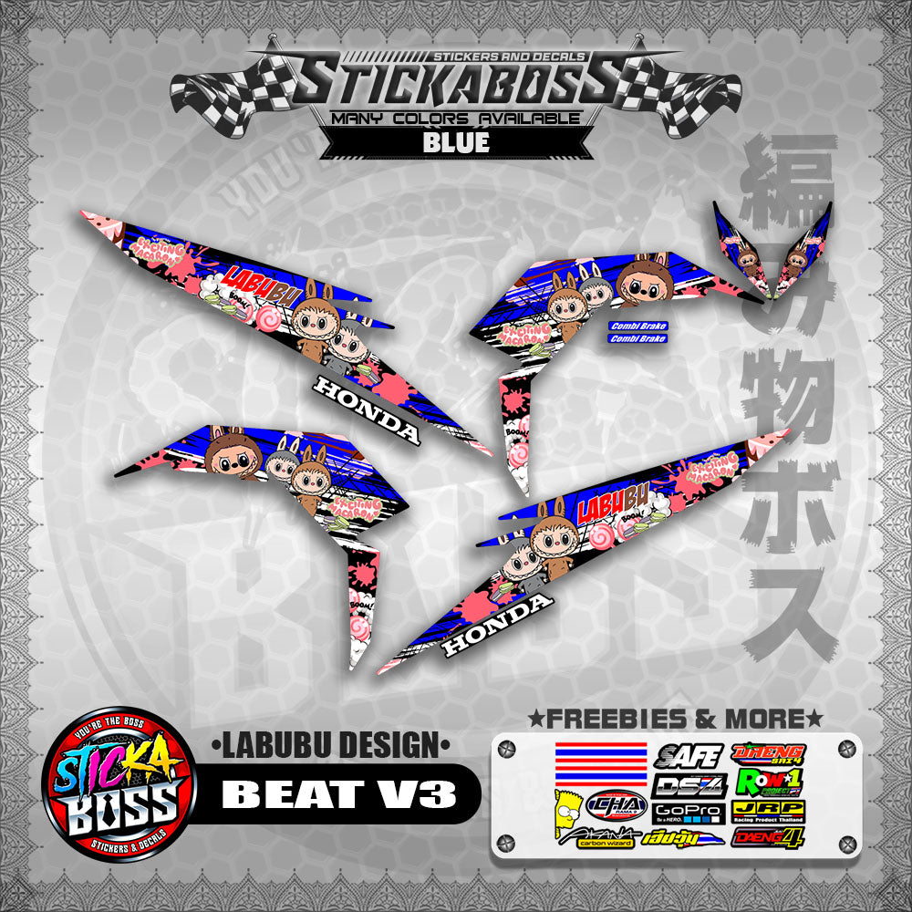 BEAT V3 STICKER DECALS ( LABUBU DESIGN )【WITH FREEBIES】