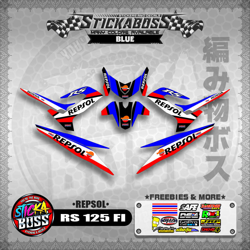 RS 125 FI DECALS ( REPSOL )【WITH FREEBIES】
