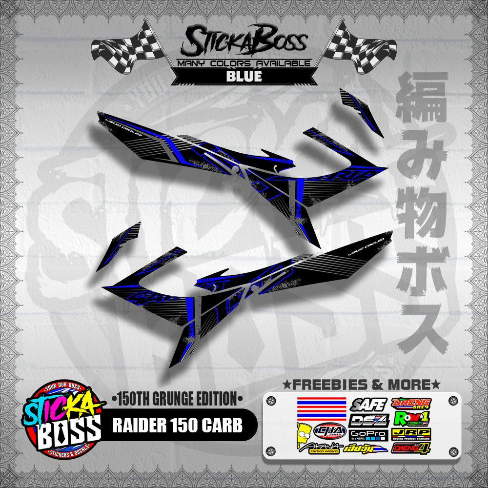 RAIDER 150 CARB DECALS ( 150TH GRUNGE EDITION )【WITH FREEBIES】