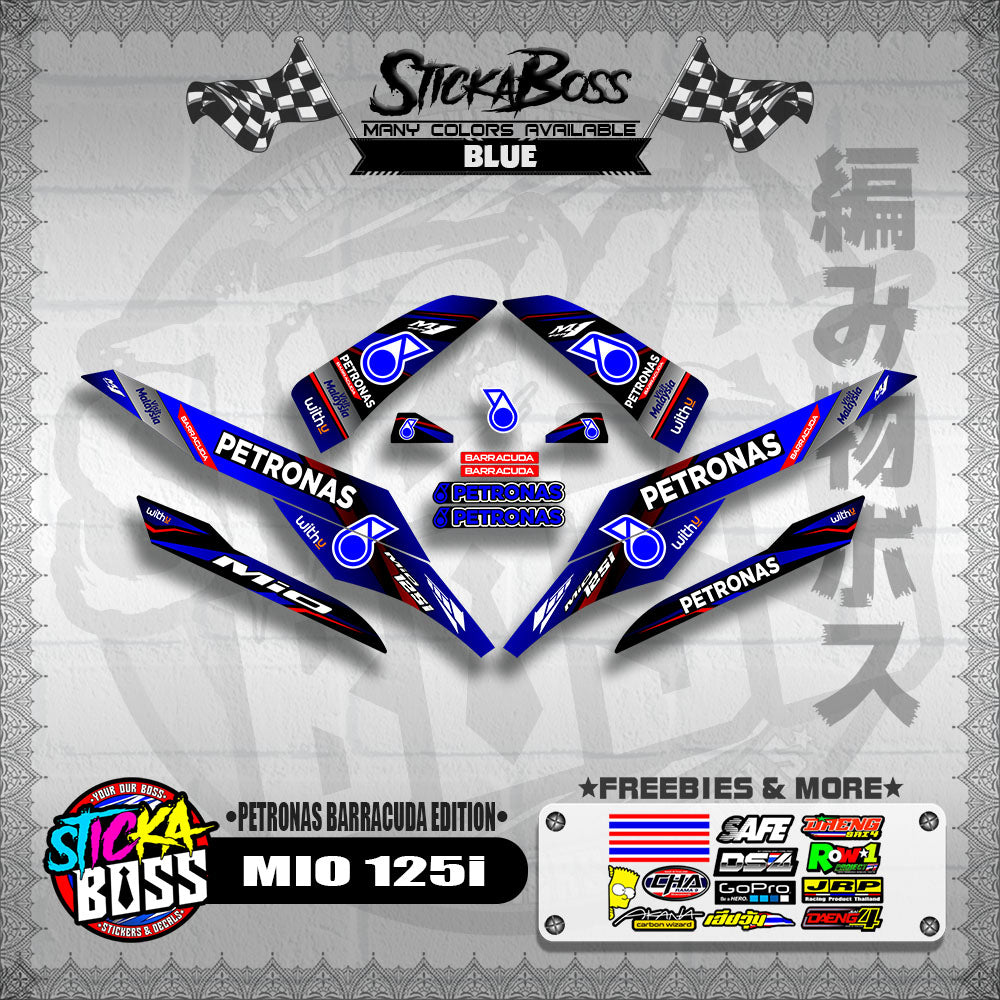 MIO 125i DECALS ( PETRONAS BARRACUDA EDITION )【WITH FREEBIES】