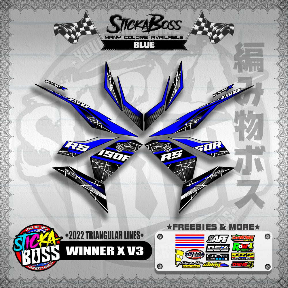 WINNER X V3 DECALS ( 2022 TRIANGULAR LINES )【WITH FREEBIES】