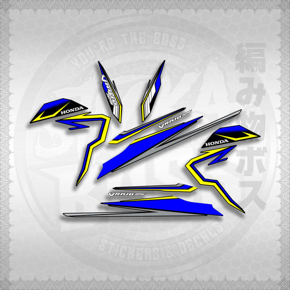 CLICK 125 V3 VARIO VR182114 DESIGN STICKER DECALS By STICKABOSS (SOFIE LAMINATED WATERPROOF)