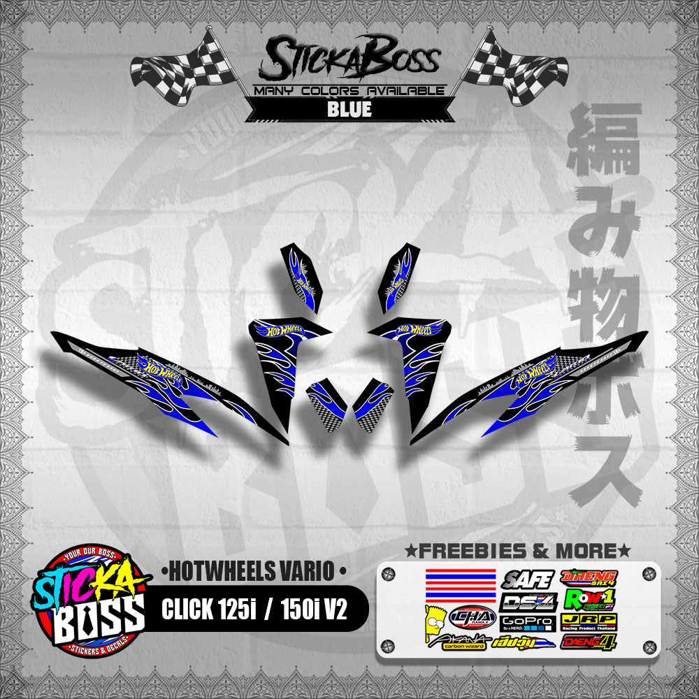 CLICK 125i / 150i V2 DECALS ( HOTWHEELS VARIO )【WITH FREEBIES】
