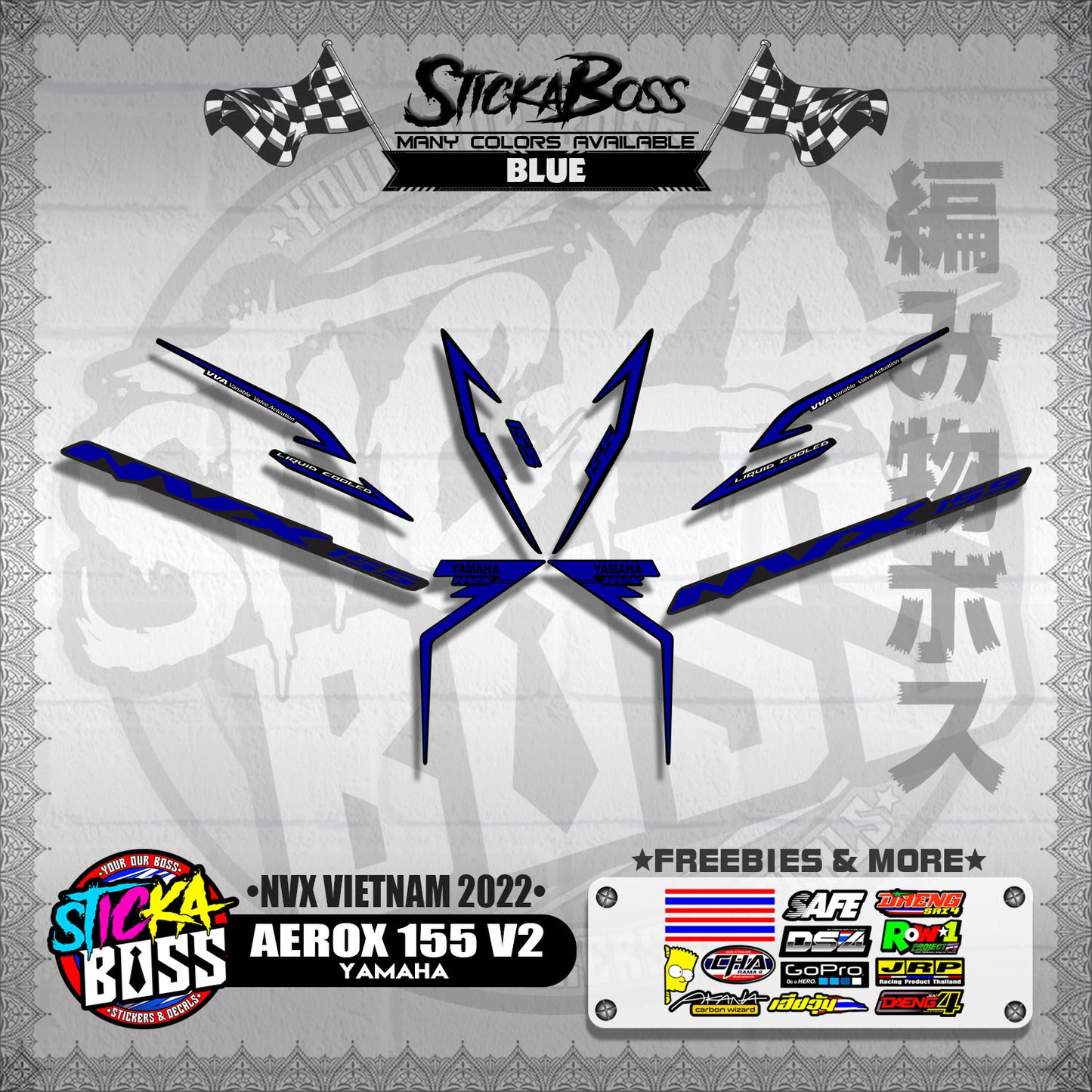 AEROX 155 V2 ( NVX VIETNAM 2022 DECALS )【WITH FREEBIES】