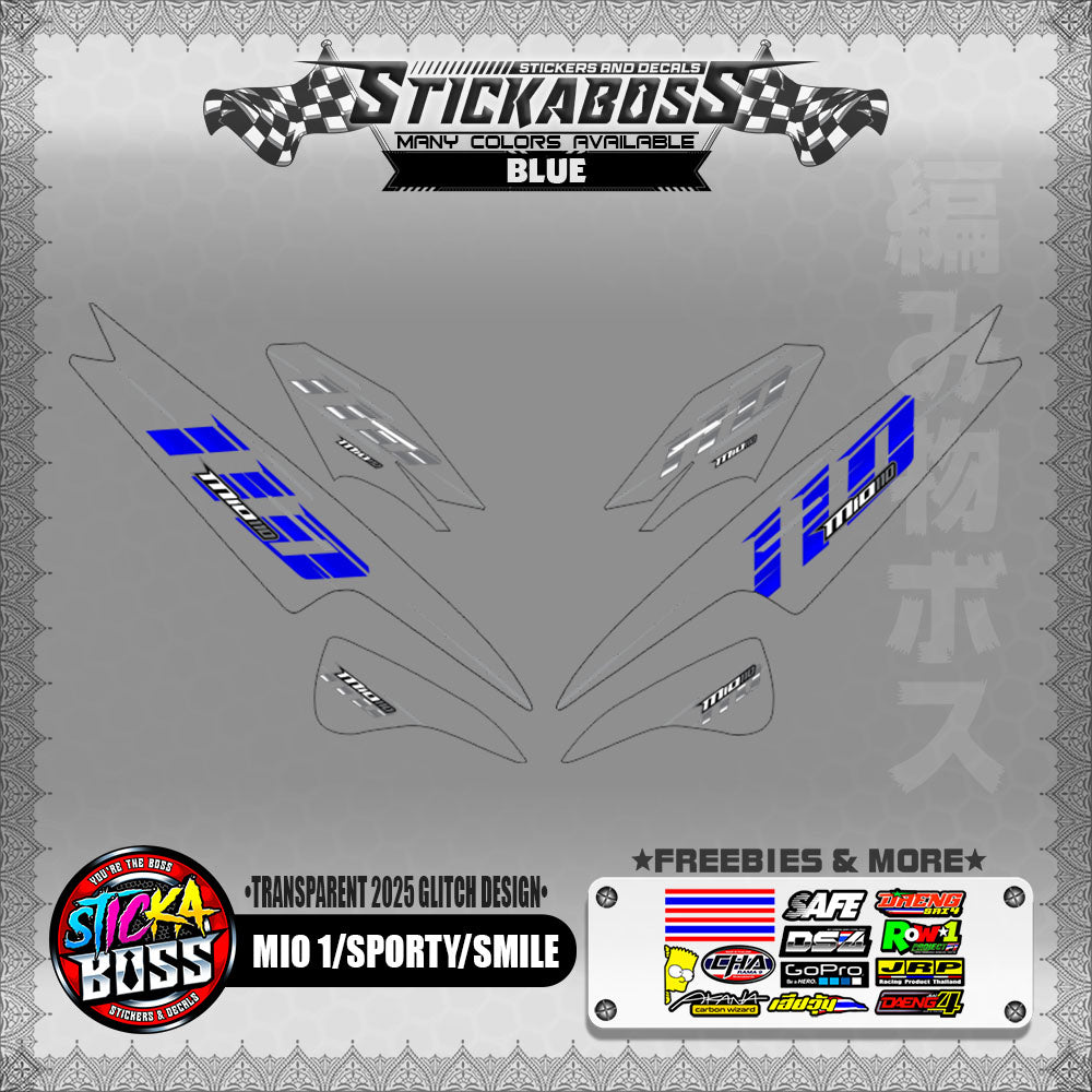 【PREMIUM UV PRINT】TRANSPARENT MIO 1/SPORTY /SMILE STICKER DECALS (2025 GLITCH DESIGN )