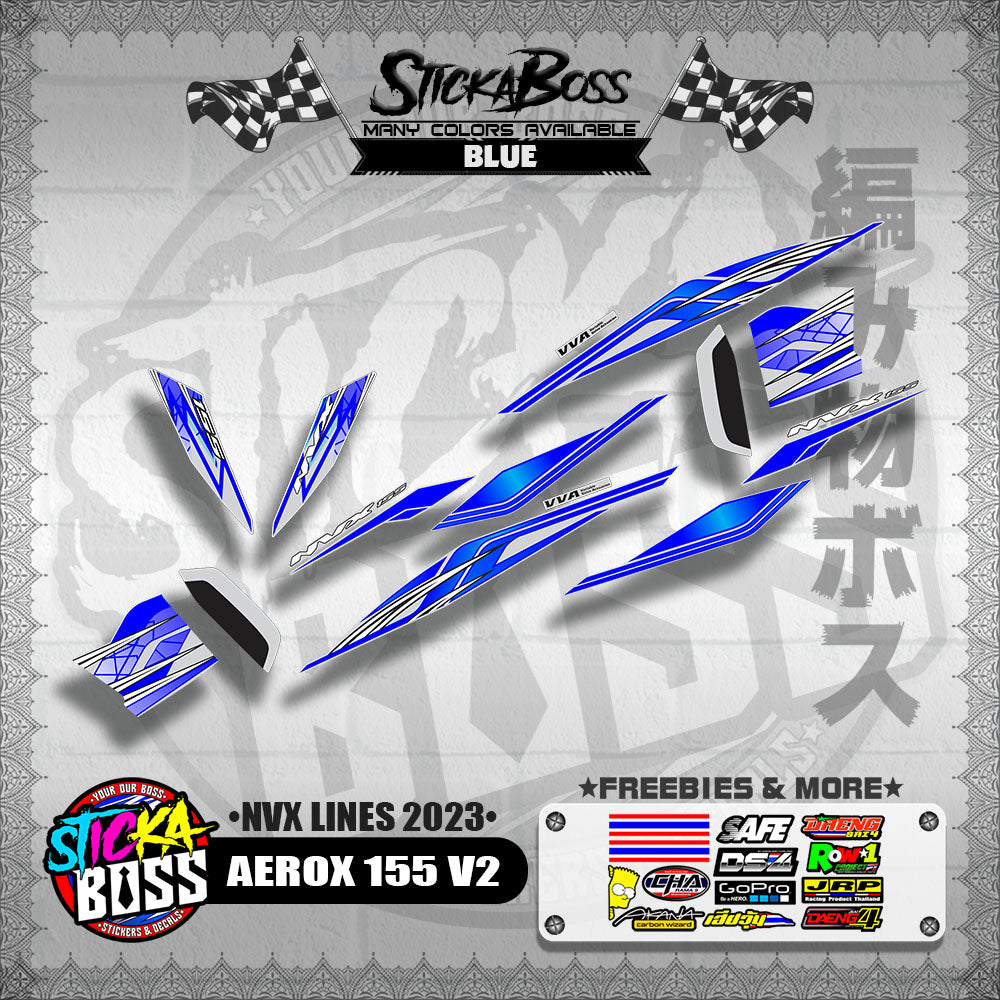 AEROX 155 V2 MALAYSIAN DECALS ( NVX LINES 2023 )【WITH FREEBIES】