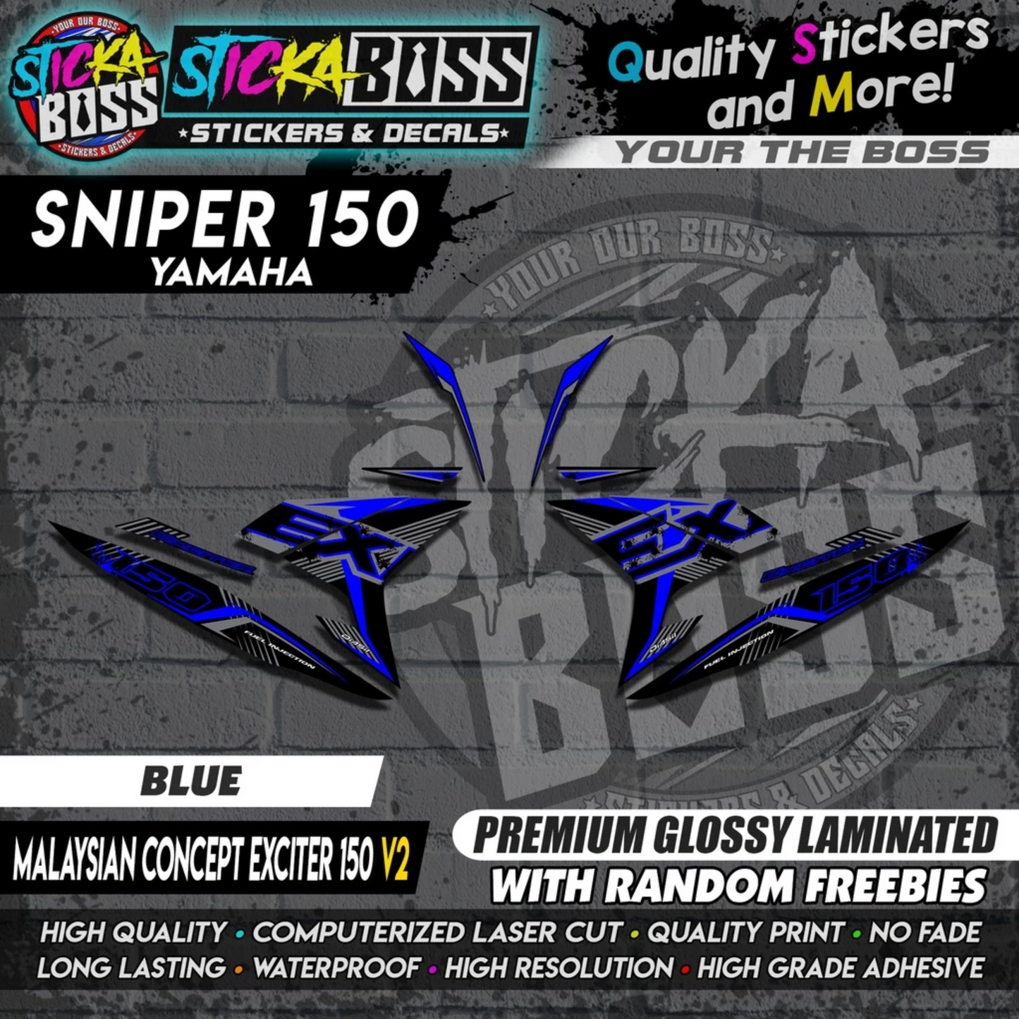 SNIPER 150 Stock Decals 【 MALAYSIAN CONCEPT EXCITER 150 V2 】